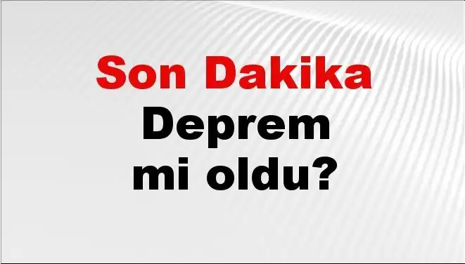 Tekirdağ'da Son Dakika Deprem: Neler Oluyor?