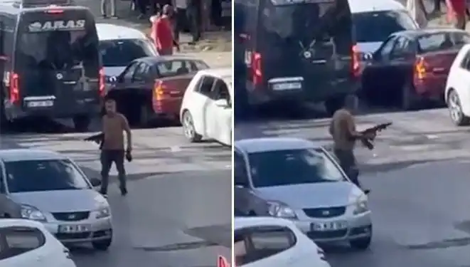 Başakşehir'de Pompalı Tüfekle Yolu Kapatan Şahıs Olayı!