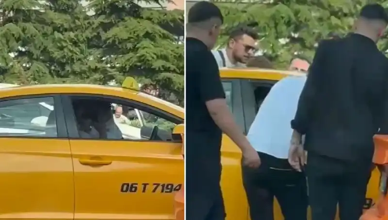 ** Trafikte Tartıştığı Taksi Şoförünü Yumruklayan Sürücü İşte O Anları!**