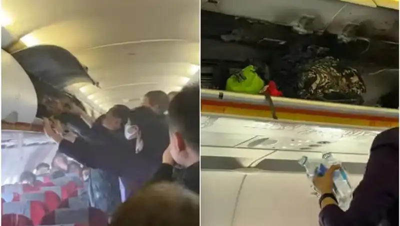 Çin'den Hong Kong'a Giden Uçakta Yangın: 168 Yolcu Panik İçinde