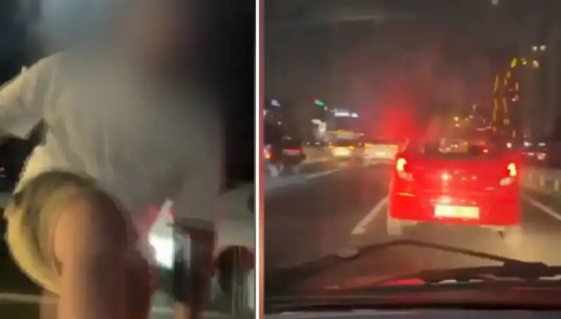 Trafik Magandası Uçurumdan Aşağıya Uçarak Kaza Yaptı, Kameralar Her Anı Yakaladı!